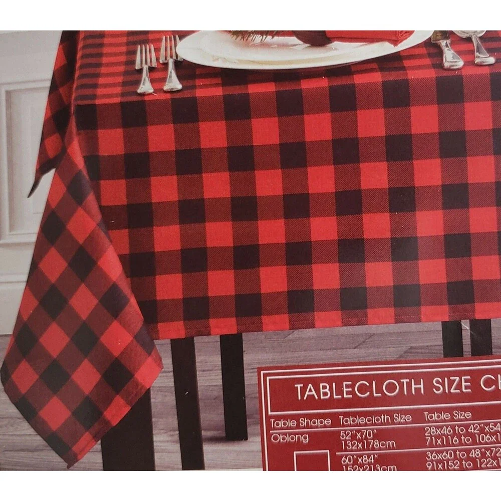 Printed Linen Tablecloth 70